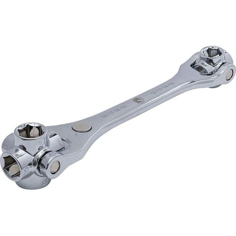 Jeu de clés à douille multifonctionnelle à 360 degrés, miroir avec aimant huit en un (8-21 mm) (1/5)
