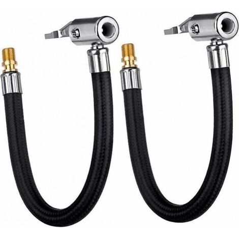 30cm Car Tire Inflator Pump Hose Adapter Valve Tool (2pcs) YMYNY