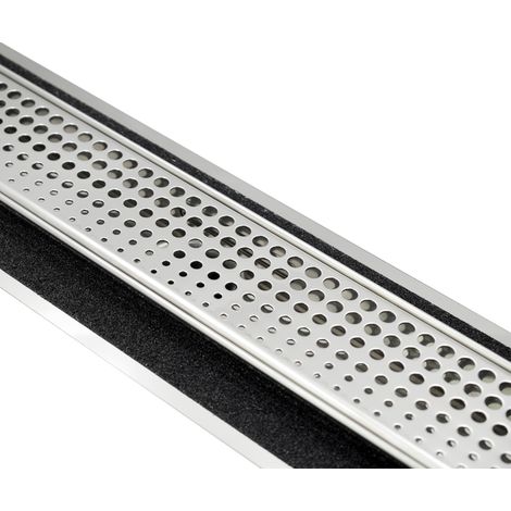 Gouttière inox style linea luxe - cercles gouttière luxe ret. l 485 mm cercles pleine inox gravure cercles