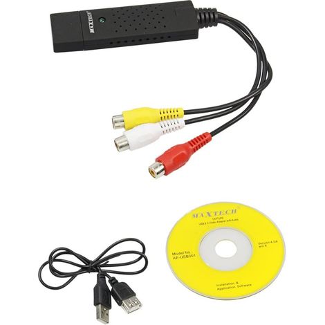 Acquisizione video e audio usb grabber cctv per notebook visione e registrazione di telecamere  per windows xp vista 7 e 8