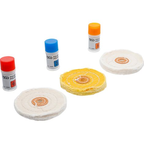 Kit di lucidatura BGS Technic per metallo morbido