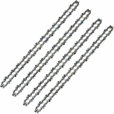 Chaîne de tronçonneuse 52 maillons, pas 3/8" LP, taille 050" (1,3 mm) faible rebond, lot de 4 chaînes de tronçonneuse 52 entraînements, convient pour guide-chaîne de 41.5cm (1/5)