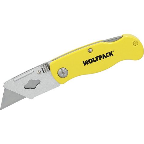 Cutter pliant à lame trapézoïdale avec lame en acier au carbone (1/5)