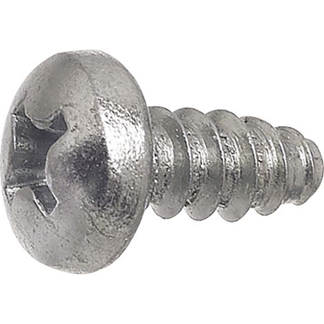 Blechschrauben mit Linsenkopf DIN 7981F 3,5x6,5mm PH2 verzinkt-blau - 1000 Stück