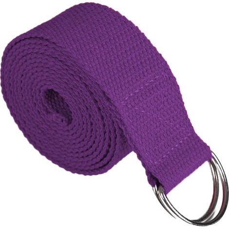 Sangle De Stretching - Sangle En Coton Épais Avec Anneaux Réglables - Pour Yoga Pilates Gymnastique Danse - 1 Pièce (1/5)