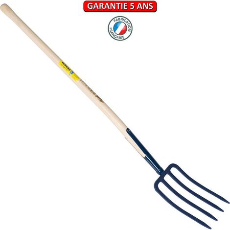OUTILS PERRIN Fourche à bêcher à soie 4 dents 27 manche pomme (1/2)
