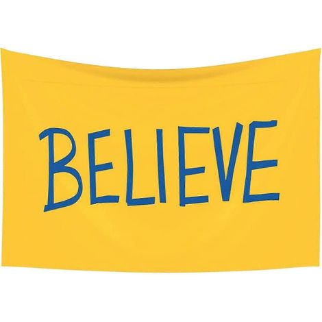 Tapisserie murale esthétique Believe Poster, petite pièce, jeté de canapé pour chambre ou salon. (1/5)