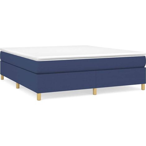 Maison Exclusive - Cama box spring con colchón tela azul 180x200 (1/5)