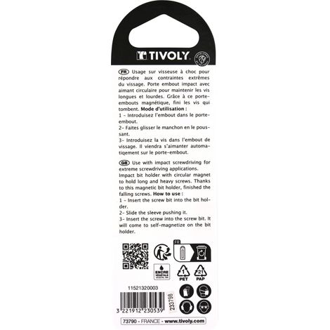Tivoly • Portainserti a percussione Vite speciale lunga e pesante (1/2)