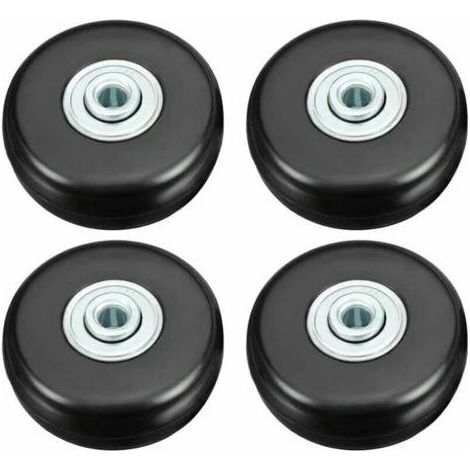 ALLIANDISRoulette Valise, Bagage Valise Réparation Roulette Charge Lourd 50mm Muette Caoutchouc Universelle Pivotante Roue Rechange Transport Remplace Roulette 4PCS pour Valise/Bagage/Sac à Dos/Voyage (1/4)