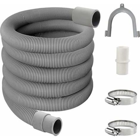 Tuyau de Vidange,Kit de Rallonge Machine a Laver,Uyau D'évacuation Lave Linge,Flexible D'évacuation Universel,Tuyau D'évacuation D'eau —2.5M (1/5)