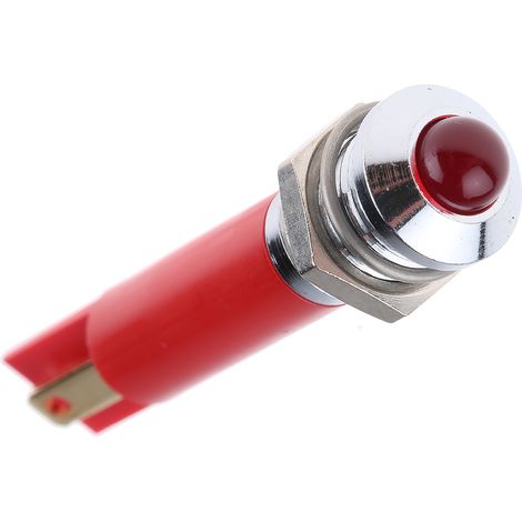 Voyant LED clignotante Rouge RS PRO, dia. 8mm, 24V c.c. ( Prix pour 1 )