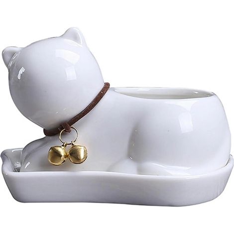 Pot en céramique avec trou de drainage pour stylos (1/5)
