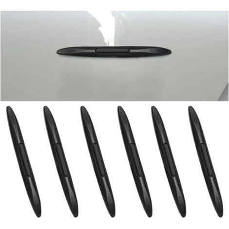 Lot de 4 bandes de protection pour portière de voiture, autocollantes, anti-frottement et anti-collision, protègent le rétroviseur de la plupart des voitures, noir (1/5)
