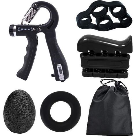 Ensemble de 5 appareils de musculation pour les doigts, les poignets et les avant-bras, idéal pour la salle de sport et le fitness. (1/5)