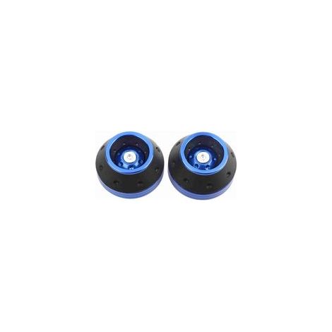 Protector de horquilla delantera de aluminio CNC para motocicleta, scooter y ciclomotor – color azul, pieza única. (1/5)