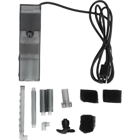 Filtre d'aquarium Submersible alimenté par USB, pompe multifonctionnelle à haute efficacité pour Aquarium et tortue pour étang (1/5)