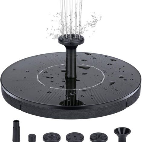 BUNTHAUS Panneau Solaire Polycristallin Fontaine Flottante pour Piscine Extérieure Bassin d'Oiseaux Jardin Patio Éclairage-