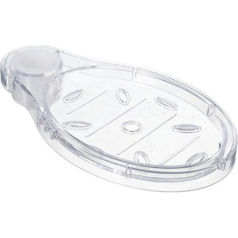 Jabonera de plástico transparente para ducha, 1 unidad, 22 mm (1/5)