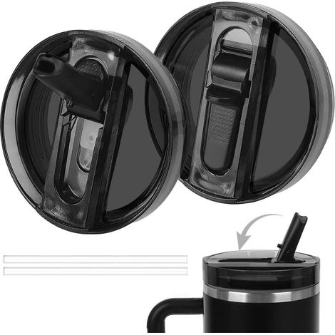 Tapas de repuesto Stanley Cup (paquete de 2) para vasos de 100 ml, reutilizables, a prueba de fugas y de polvo.