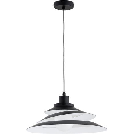 Suspension design noir/blanc ruban 1xE27 15W BALSA Alfa (1/2)