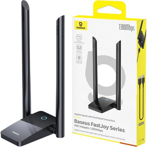 Baseus FastJoy 1800Mbps WLAN-Adapter (Schwarz) (1/5)