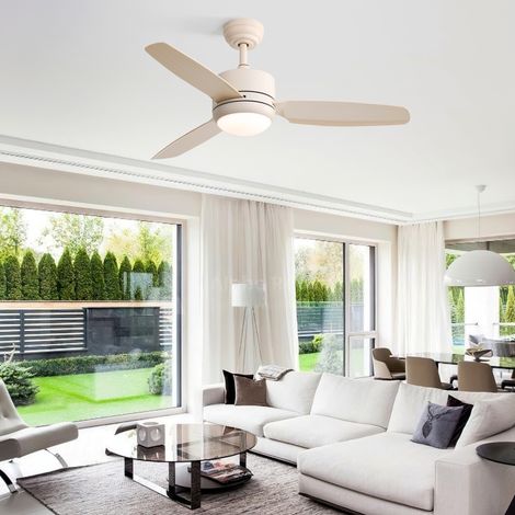 Deckenventilator mit Licht 117 cm 18 W, 6 Stufen, Fernbedienung, Zeitschaltuhr, reversibler DC-Motor (1/5)