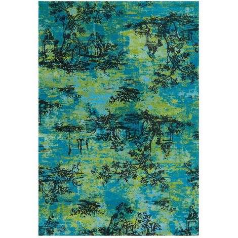 Tapis vintage 5206 turquoise - 170 x 240 cm