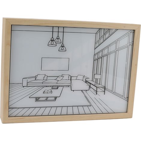 LED-beleuchtete Wanddekoration, Licht- und Schattenspiel-Fotorahmen, 3 Farben, dimmbar, für Schlafzimmer und Wohnzimmer, Modell L 3 (1/5)