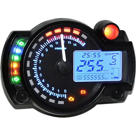 Verstellbarer universeller digitaler LCD-Tachometer mit farbiger Hintergrundbeleuchtung für Motorräder