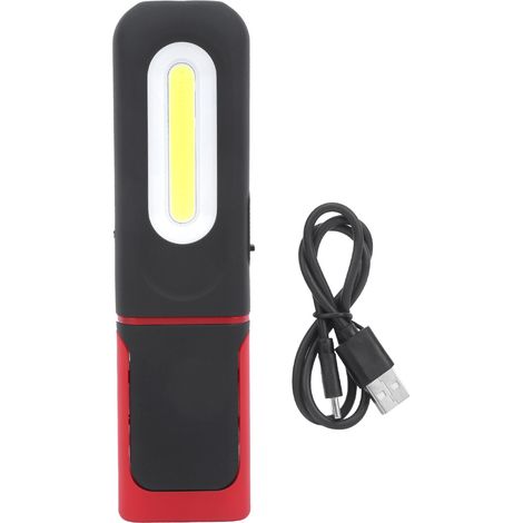 Lampe de travail portable 5W COB avec aimant, lumière d'urgence multifonction réglable et recharge USB (1/5)