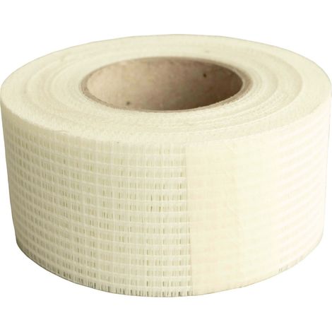 Dalsys bande tissée, bande de jointoiement pour construction intérieure blanc, bande grillagée bande de jointoiement, bande d'armature pour le masticage de plaques de plâtre, résistant aux fissures - 