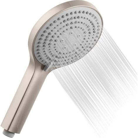 Pommeau de Douche, Pomme de Douche avec 6 Modes de Jet, Grande Pommeau Douche Economie Deau, Douchette Douche Salle de Bain, XXL(Φ130mm), Finition Brossée (1/5)