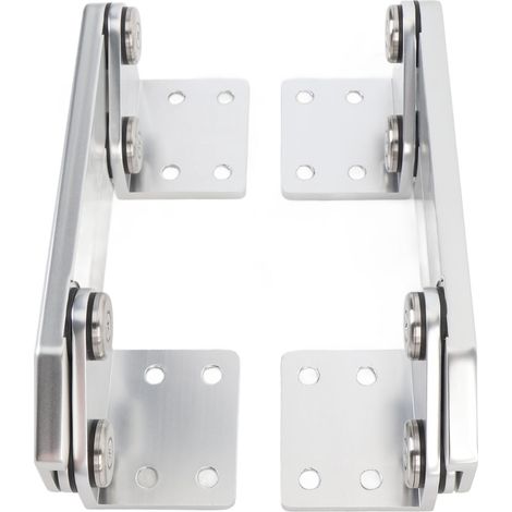 Charnière de montage de siège de bateau en alliage d'aluminium, 1 paire, Anti-pincement, finition polie, pliable pour Yacht, ponton, bateau (1/5)