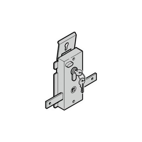 Hörmann – Serrure de portail basculante Ecostar – Cylindre N80 pour garage – Entraxe 72mm – Sens d'ouverture droite – Pour bois dur et teck