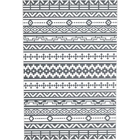 Tapis d'extérieur bohème résistant aux intempéries pour salon balcon 140x200 cm