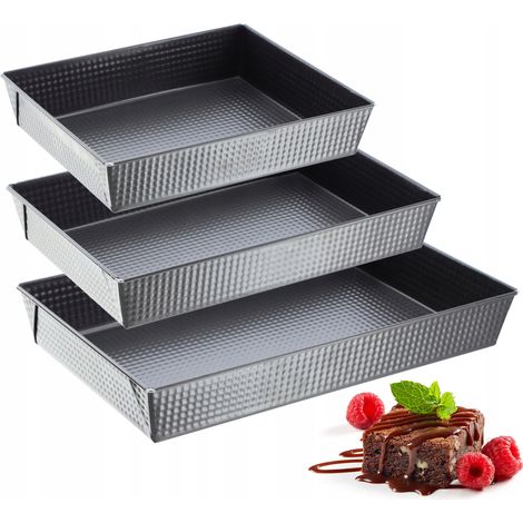 KADAX Backblech Backblech Kuchenblech xXL 3er-Set Kuchenblech