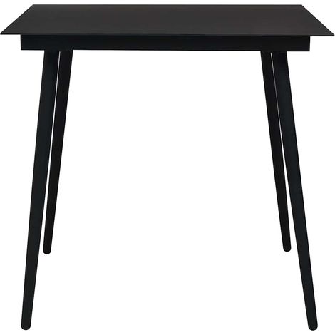 Maison Exclusive - Garten-Esstisch Schwarz 80x80x74 cm Stahl und (1/4)