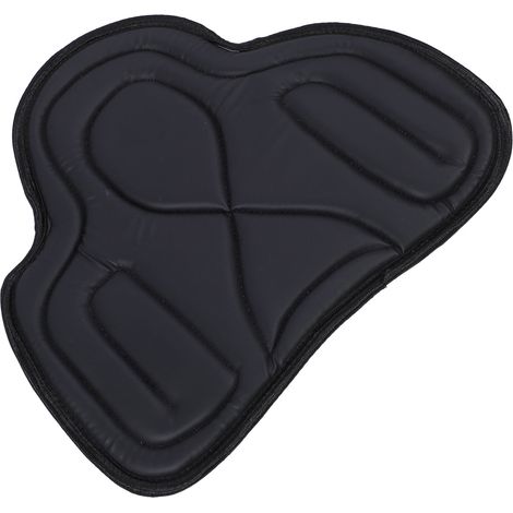 Tapis de selle western en cuir PU noir, ajusté, absorbant les chocs et respirant. (1/5)