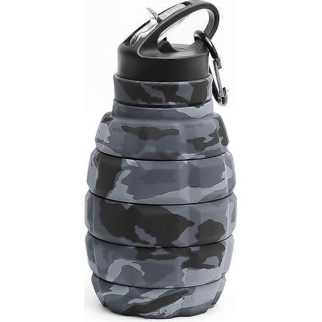 Gourde pliable en forme de grenade, en silicone alimentaire, 580 ml