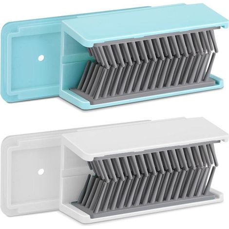 Attrape-cheveux de douche, collecteur de cheveux en silicone facile à installer pour salle de bain, bleu (1/4)