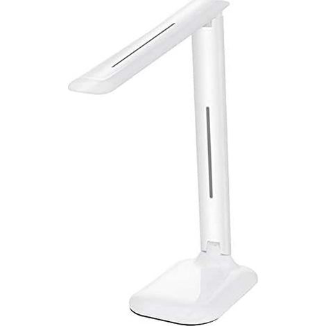 Lampe de bureau rechargeable USB LED à intensité variable, parfaite pour la maison/bureau, 3 modes d'éclairage, pliable pour un rangement compact, 5 W – Blanc (1/2)