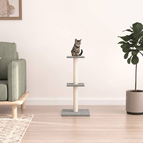 vidaXL Albero per Gatti con Tiragraffi in Sisal Grigio Chiaro 73 (1/5)