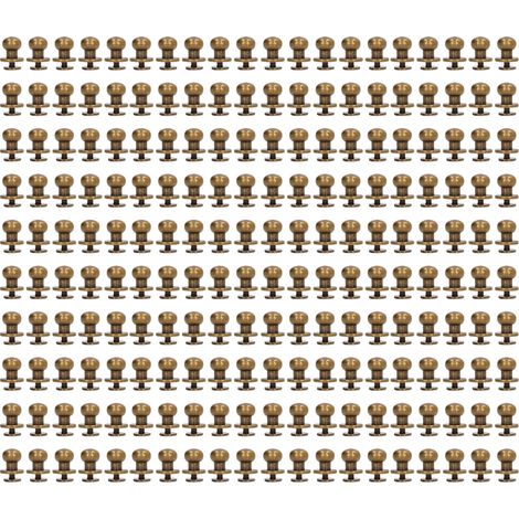 Packung mit 200 glatt polierten Mönchsnieten 10x8mm, glänzende Oberfläche, Bronze, hochwertiges Zubehör für Leder, Kleidung, Taschen und DIY-Projekte (1/5)