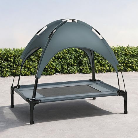 Lit surélevé pour chien avec baldaquin toile Oxford et métal 76 (1/5)