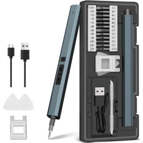 Cordless Electric Precision Screwdriver, 30 in 1 Mini Cordless Electric Screwdriver with LED for Repairing Smartphones, PCs, Glasses, Toys, Watches (1/5)