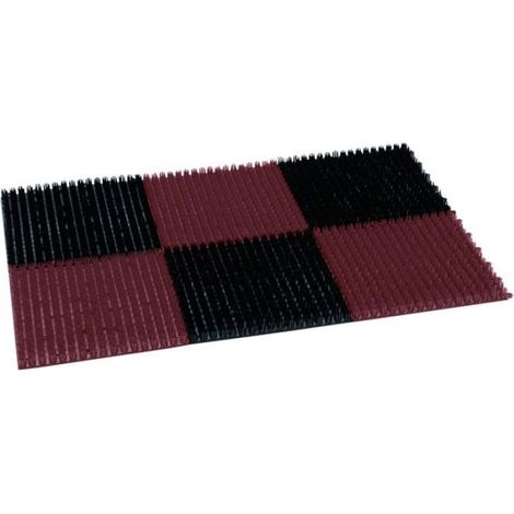 Tapis Herbe Plastique - 6 Pièces - 36x55 Cm - Noir Marron - Modulaire Pliable - Résistant Aux Intempéries