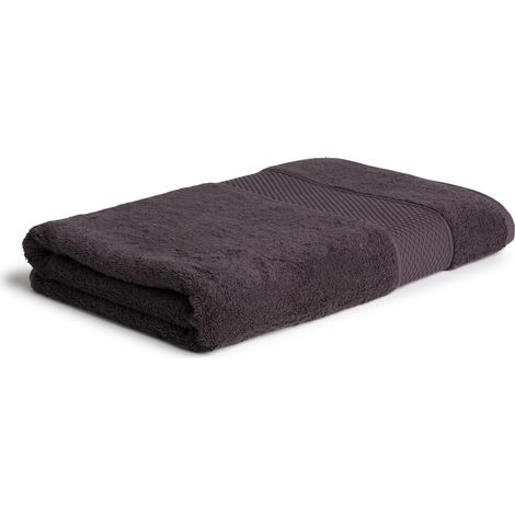 Serviette de Douche 100% Coton égyptien Graphite 80 x 150 cm (1/5)