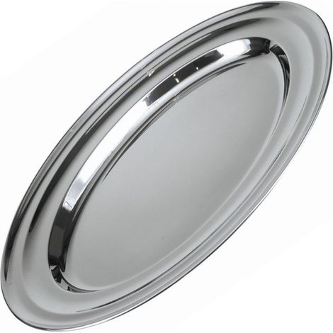 Ilsa Oval Serving Tray aus Edelstahl 18/10, 50 cm