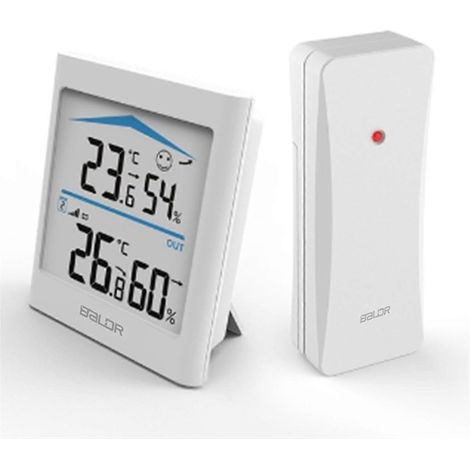 Station météo numérique LCD Baldr pour intérieur et extérieur, hygromètre, thermomètre, télécommande sans fil, capteurmax (1/3)